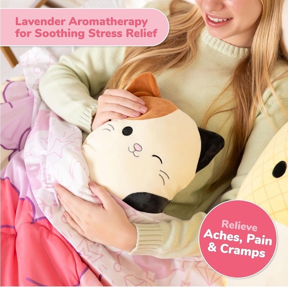 Squishmallows CAM Cat Heating Pad Plush Happy Helpers 10.5” Microwavable NWOT - Picture 3 of 11